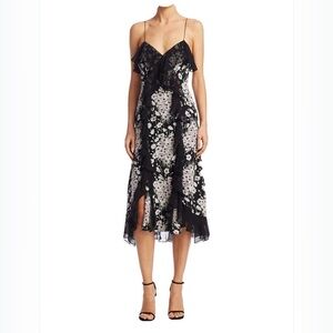 Cinq a Sept Joelle Floral Silk Dress